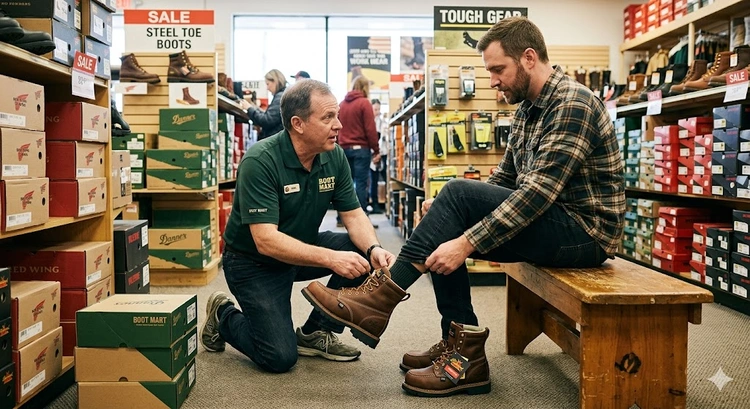 buying new work boots